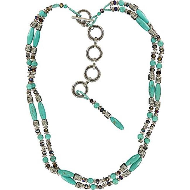 Ariat A1517236M Womens Beaded Turquoise Chain Belt Turquoise, Silver