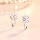 thumbnail image 1 of ATHENA Joyería Original Stud Mujeres Pendientes Moissanite Pearl 925 Diamante Plata M017, 1 of 4