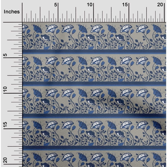 oneOone Cotton Poplin Dusty Gray Fabric Leaves|Duck & Floral Artistic Diy Clothing Quilting Fabric Print Fabric By Yard 56 Inch Wide