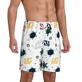 thumbnail image 2 of Zufioo Turtles And Corals Print Men's Short Pajamas, Home Wear Pocket Summer Pajamas-Small, 2 of 6