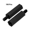thumbnail image 2 of 100pcs M3 18+6mm Male Thread Nylon Hex Standoff Spacer Screw PCB Pillar, 2 of 5
