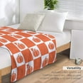 thumbnail image 6 of kladzum Pumpkin Print Throw Blanket 39.3"x29.5" Thanksgiving and Christmas Gifts Blanket Sofa Bedding Decorative Blankets Soft Cozy Travel Blanket for Bed, Couch, Office, Car, Dormitory, 6 of 6