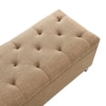 thumbnail image 5 of S-HOME Versatile 47.5-Inch Ottoman Storage Seat  with Safety Close Hinge, Teddy Upholstered Ottoman for Home Organization, Brown, 5 of 9