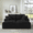 Black, variant on VEPXXP 71" Oversized Double Chaise Lounge Indoor, Plush Corduroy with Cup Holders & Side Pocket, High Density Sponge, Deep Seat, No Assembly, for Living Room,Black