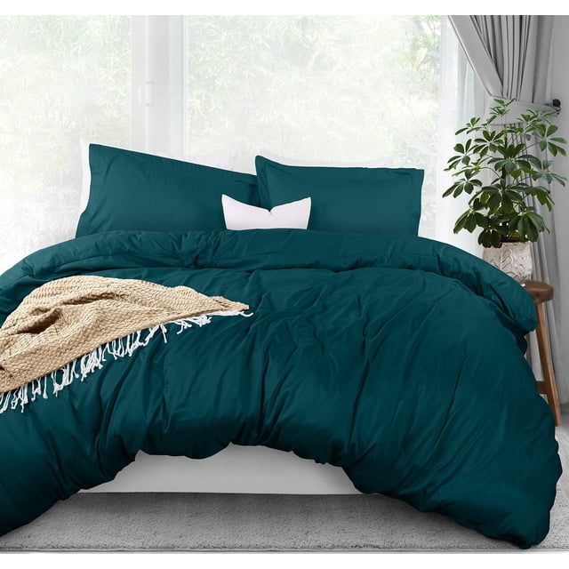 Juego de fundas de edredón Utopia Bedding, tamaño queen, 3 piezas, color verde azulado