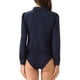 thumbnail image 3 of Camiseta Leotardo INSPIRE CHIC para Mujer, con cuello, casual de negocios, con botones, de manga larga, body top XL azul marino, 3 of 6