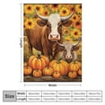 thumbnail image 4 of JRXY Highland Cow Print Flannel Fleece Blanket Sunflower Cow Gifts for Women All Seasons Throw Blanket for Couch  Thanksgiving Decor Gifts for Cow Lovers, 4 of 6