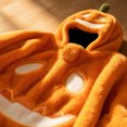 thumbnail image 3 of Halloween Pumpkin Costume, Wearable Blanket Hoodie Cozy Plush Lounger Robe, Pajamas Pumpkin Costume Loungewear Halloween Cosplay Costume, 3 of 6