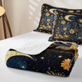 thumbnail image 4 of Homewish Tropical Floral Twin Quilt Set, Hippie Moon Stars Twin Coverlet Set, 2-Piece 1 Bedspread and 1 Pillowcase, 4 of 7