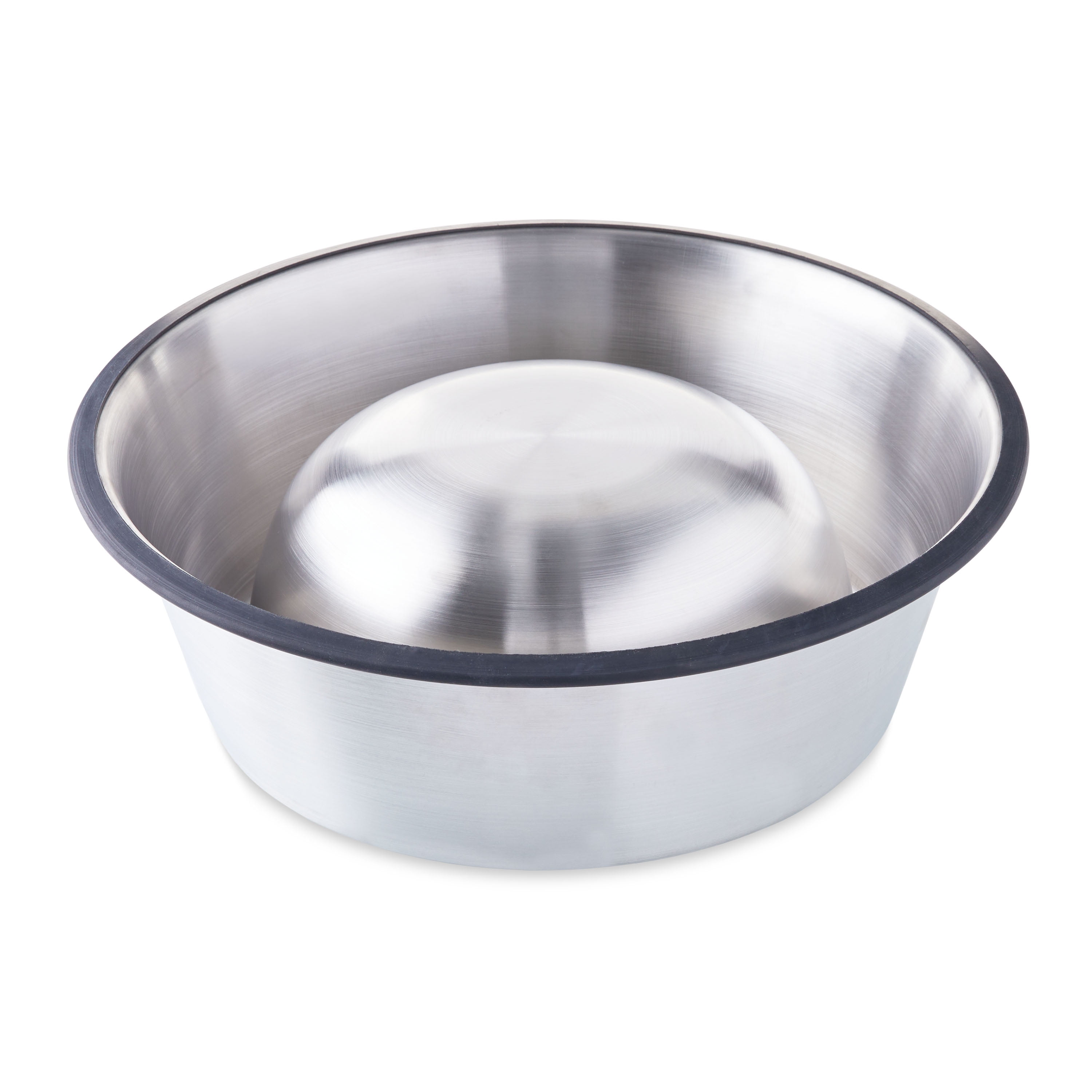 Vibrant Life Stainless Steel Double Wall Dog Bowl, Black, Large