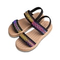 thumbnail image 6 of BOOMNY Girl's Sandals Open Toe Flat Sandals for Kids Adjustable Strap Cute Casual Summer Shoes, 6 of 7