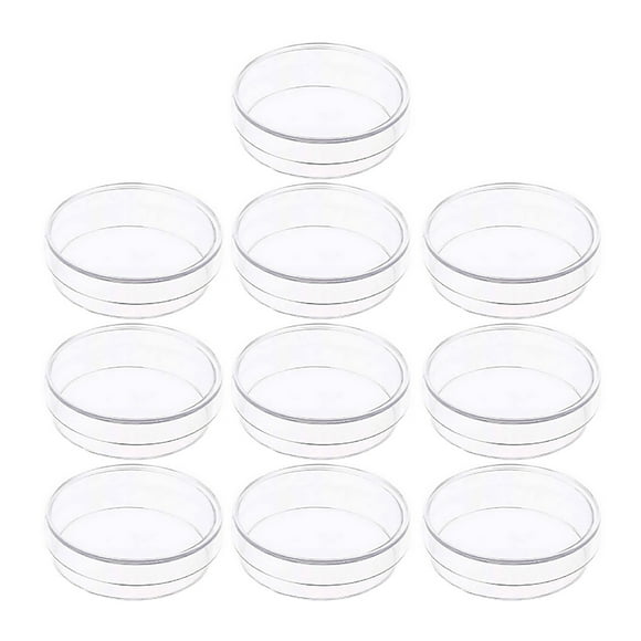 FELTECHELECTR 10 placas de Petri de plástico transparente para tejido celular, para laboratorio y escuela.