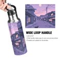 thumbnail image 4 of Yayeee 20oz Insulated Water Bottle Double Wall Stainless Steel with Flip Straw Lid, Black Cat Walking, 4 of 7