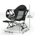 thumbnail image 4 of Chaise Hamac de Camping Noire Confortable avec Inclinaison Réglable et Repose-Pieds, 4 of 8