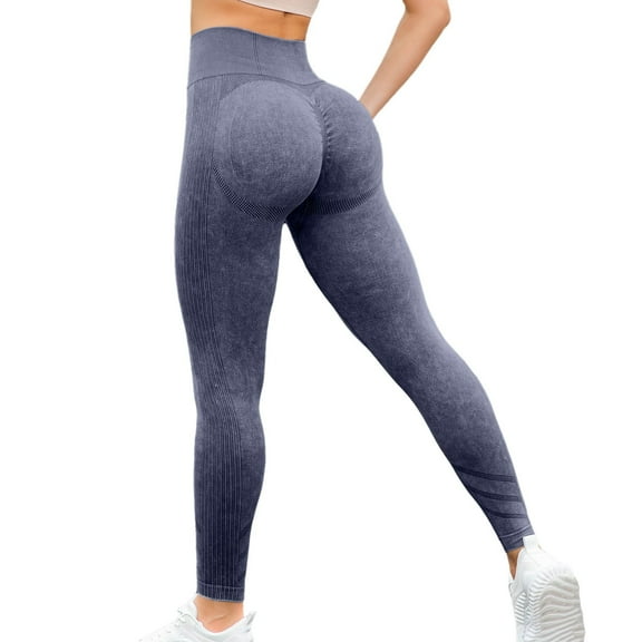 Tosmy Women's Yoga Pants Seamless Frosted Peach Yoga Pants For Women High Waist Sports Fitness Tights Fashion
