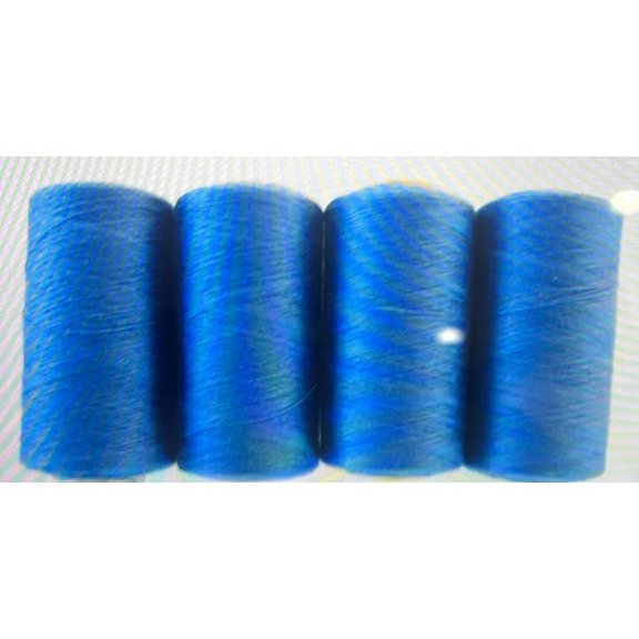 Teamwork MEDIUM BLUE #675 SPUN POLYESTER SERGER & QUILTING THREAD 4 TUBES 1000 YDS. EACH