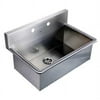Noah's Collection Drop-in Brushed Stainless Steel 31 in. 2-Hole Single Bowl Laundry-scrub Sink
