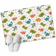 thumbnail image 2 of Dinosaurs 2'x3' Washable Rug, Green Orange Blue Cartoon Dinosaurs Non-Slip Soft Doormat Area Rugs for Entrance Bathroom Bedsides, StainResistant Carpet for Kitchen Bedroom, Entryway Floor Mat, 2 of 9
