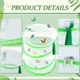 thumbnail image 3 of Tutuviw 2 Pcs Insect and Butterfly Habitat Cage Terrariums with 2 Pcs Bug Catcher, Pop-up Insect Mesh Cage,Caterpillar Enclosure,Monarch Habitat Terrarium,Butterfly Kit,Nature Exploration Toy(Green), 3 of 8