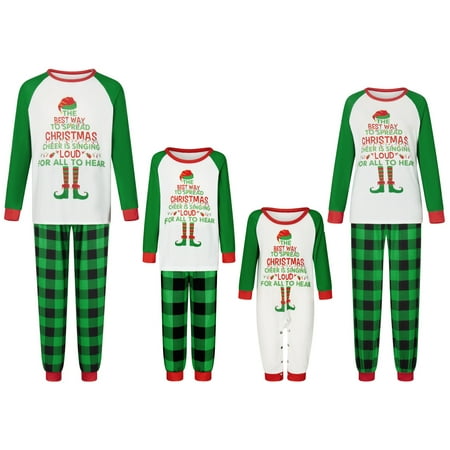 

Tregren Matching Family Christmas Pajamas Set Soft Holiday Clothes Sleepwear
