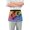 Colorful Dog Paw, variant on Summer Time Pineapple Server Apron with 3 Pockets Waterproof Waitress Waist Short Apron for Man Woman 12 Inches