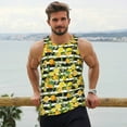 thumbnail image 6 of Balery Orange and Lemon Pattern Men's Workout Tank Top Gym Muscle Tee Fitness Bodybuilding Sleeveless T Shirt Quick Dry Fit Muscle Tank Top Slim-Fit Tank-3X-Large, 6 of 7