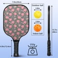 thumbnail image 4 of Pickleball Paddles Set,Pioneer Flower Floral Print Pattern Fiberglass Surface Pickleball Racket Set with 2 Indoor Outdoor Pickleball Balls and Pickleball Bag,Pickle-ball Equipment, 4 of 6