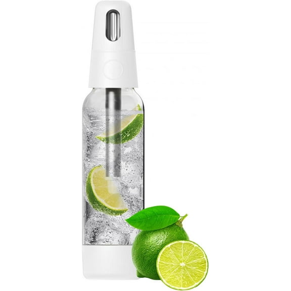 Portable Soda Siphon, 1L Travel Sparkling Water Maker Machine for Home & Outdoor, Carbonated Water Soda Streaming Machine, Soda Maker for Cocktails or Fizzy Drink, 8 gram CO2 Cartridges(Not Included)