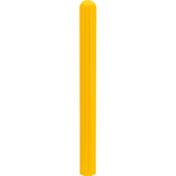 Global Industrial 670522YL Ribbed Bollard Sleeve, Yellow - 4 x 56 in.