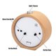 thumbnail image 4 of Reloj despertador silencioso de madera de haya con alarma y luz nocturna, rectangular., 4 of 4