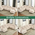 thumbnail image 4 of Soft Corduroy Sofa with Ottoman | Ideal for Home Entertainment | Offers Durable and Comfortable Seating, 4 of 6