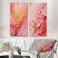 thumbnail image 1 of Designart "Emerging Energies in Pink and Gold II" Abstract Wall Art Set Of 2 - Pink Abstract Canvas Set For Living Room Decor, 1 of 6