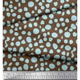 thumbnail image 2 of Soimoi Brown Poly Georgette Fabric Tumble Stone Abstract Printed Craft Fabric by the Yard 52 Inch Wide, 2 of 3