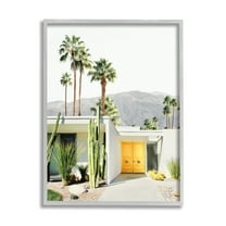 Stupell Industries Palm Springs House Photography Botanical & Floral Photography Gray Framed Art Print Wall Art, 24 x 30