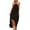 Black, variant on Women's Summer Halter Neck Sleeveless Maxi Dress Solid Color Loose Fit Slip Dress for Casual Vacation Beach Party Dresses