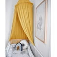 thumbnail image 6 of Kids Bed Canopy with Frills Cotton Cover Net for Baby Crib Reading Nook Curtain Hideaway Hanging Round Tent Nursery Bedding Play Room Decor (02CNP0002-YL), 6 of 12