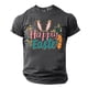 thumbnail image 2 of Camisa Casual de Cuello de la Tripulación de la Impresión de Pascua de Manga Corta de Verano Top Ligero de Poliéster para los Hombres, Camiseta de Manga Corta para el Uso Diario de Primavera Verano, 2 of 8