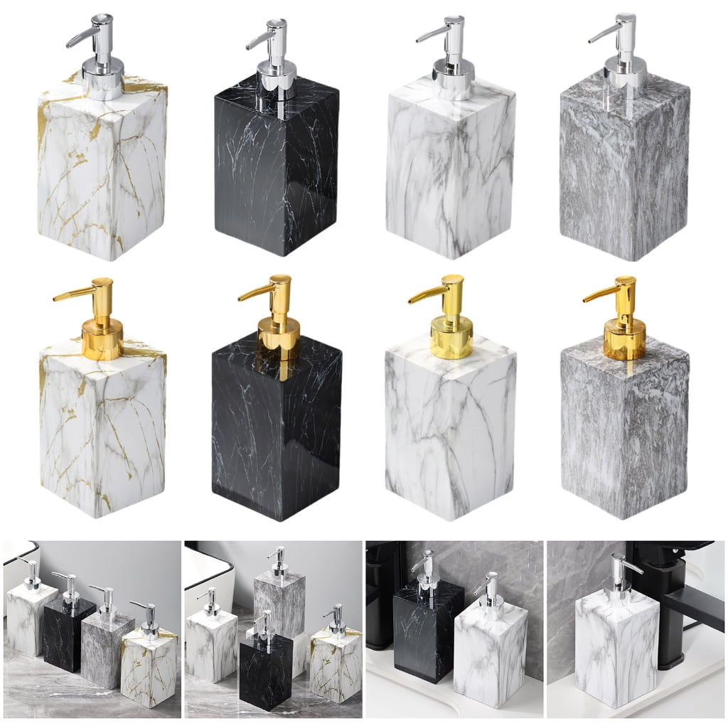 KCAHPAN Resin Liquid Soap Dispenser for Hotel Marble Soap Dispenser Hand Soap Dispenser
