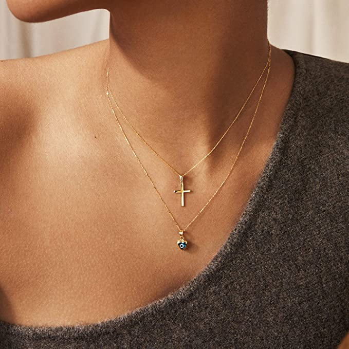 Gelin 14k Yellow Evil Eye Pendant 