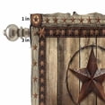 thumbnail image 4 of Texas Star Curtain Valances Set Farmhouse Country Star Wood Grain Kitchen Curtains 24&nbsp;inch Length Rod Pocket Valance and Tiers 3 Piece Set Small Bedroom Bathroom Laundry Decor, 4 of 9