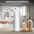 thumbnail image 2 of Dispensador automático de jabón líquido para manos que funciona con pilas, sensor de movimiento sin contacto para cocina y baño, resistente al agua IPX6, gran capacidad, base antideslizante, 2 of 5