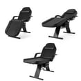 thumbnail image 3 of Parker II Facial Bed Massage Table Lash Extension Tattoo Chair for Spa Salon Waxing Lashing Beauty Styling Studio, Black, 3 of 8