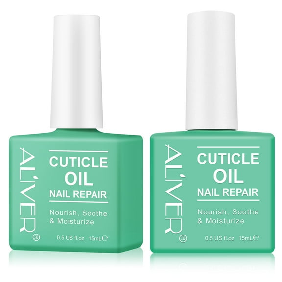 Aliver Cuticle Oil for Nail Repair Hydrating, Moisturizing, Strengthening Nails & Cuticles - 15ml*2Packs