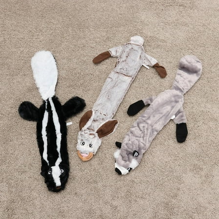 WRITWAA 3Pcs Puppy Squeaky Toys Assorted Color Plush for Dog Owners