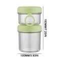 thumbnail image 3 of Salad Cup with Lid and Spoon 330 ml + 530 ml Double-Layer Portable Breakfast Container Green, 3 of 8