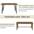 thumbnail image 2 of Modern 6-Piece Dining Table Set with V-Shape Metal Legs, Wood Kitchen Table Set with 4 Upholstered Chairs and Bench for 6,Brown, 2 of 5