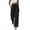 Black, variant on Womens Effortless Everyday Wide Leg Pants Soft Casual Trousers with Lightweight Modern Mini Style Pants for Women Green,S