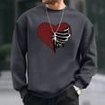 thumbnail image 2 of Hoodies for Men Do Damage Hoodie Binding Mens Zip Sweatsuit Sweater with Oversized Hood Team Issue Lite Hoodie Male Autumn And Winter Tops Halloween Themed Hoodless Long Sleeve Pullover Sweats Gray M, 2 of 4