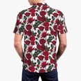 thumbnail image 5 of Rocae Rose Flowers for Men's Short Sleeve Polo Shirt, Quick Drying Performance Moisture Wicking Sports Men's Golf Shirt Small, 5 of 9
