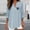 Sky Blue, variant on Womens Linen Tops Summer Blouses For Women Peasant Tops For Women Gauze Shirts Peasant Blouse Gauze Tunic Tops For Women Summer Linen Tops Lightweight Linen Blouses For Women Gray L